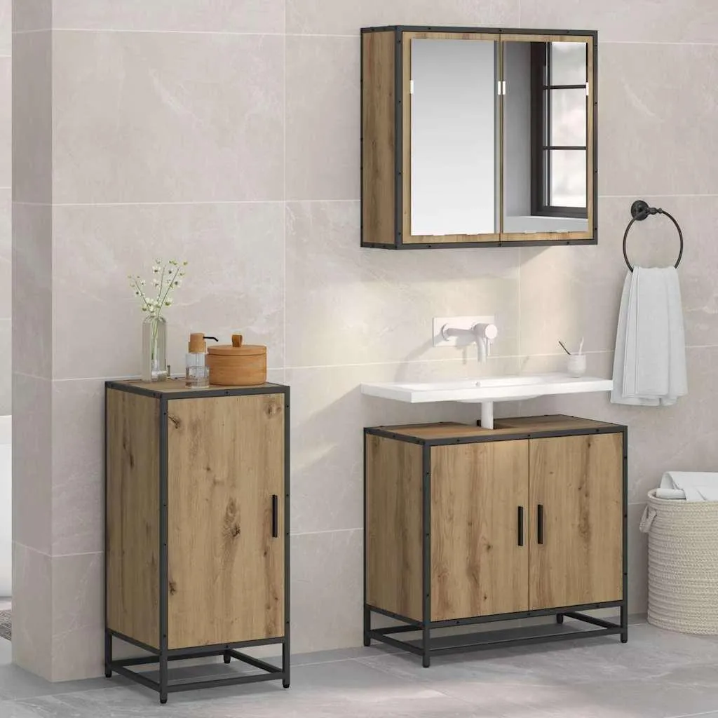 vidaXL Mobile Contenitore Artisan Rovere 35 cm: Soluzione Salvaspazio