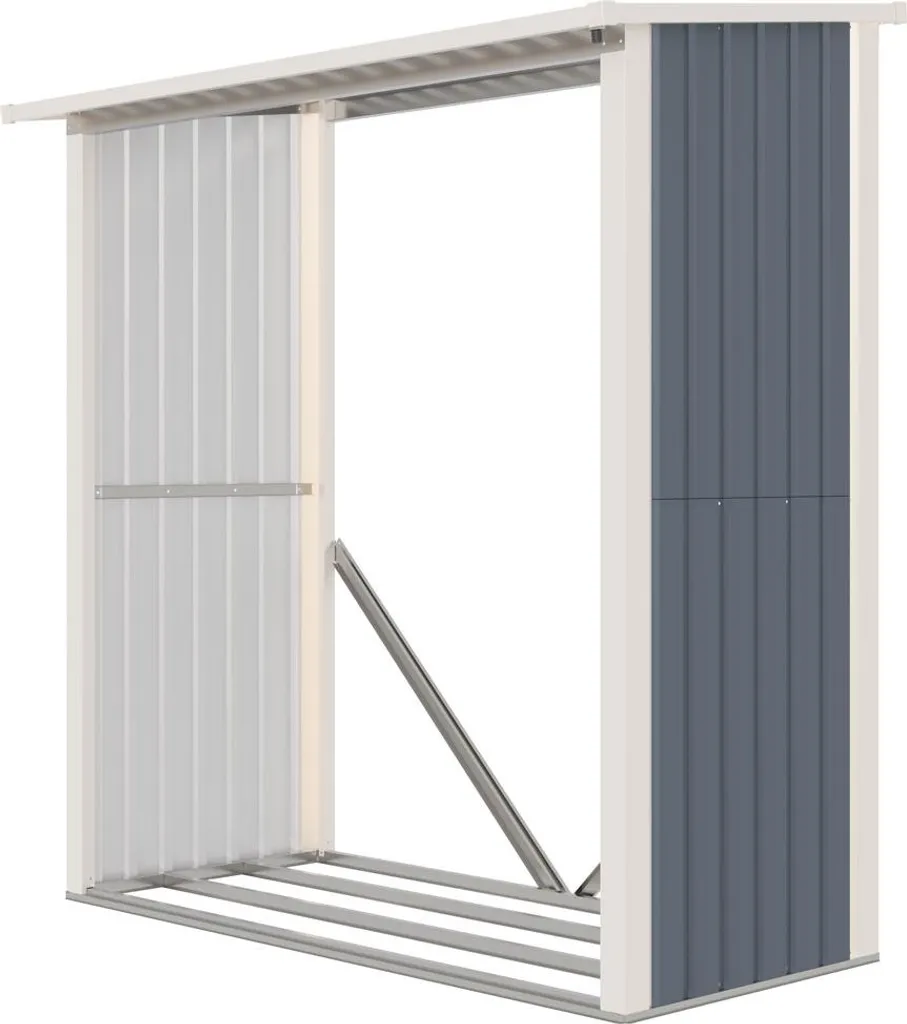 Fornorth étagère à bois de cheminée 182x89x190cm - abri bois de 1.62m2