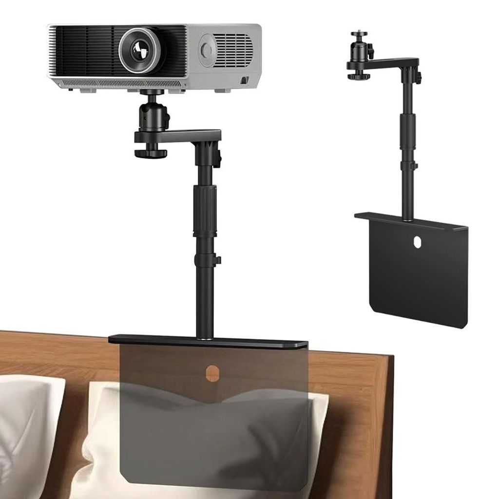 Bett Sofa Projektor Ständer, Höhenverstellbare Projektorhalterung Basis, 360° Drehung, Universal Nachttisch Projektor Halterung Halter