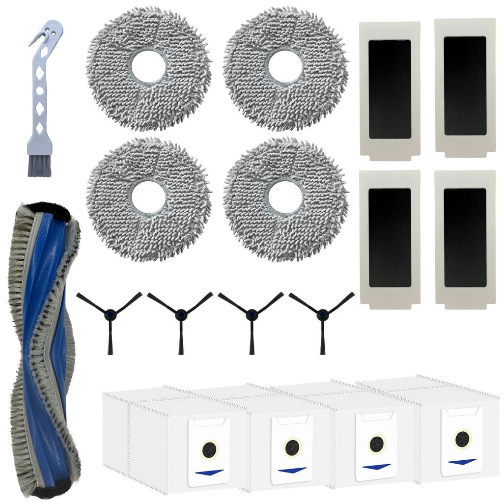 Zubehörpaket für Ecovacs Deebot T30 Omni/T30 Pro Omni – Filter/Beutel/Tuch/Seitenbürste/Extraktionswalze Phonillico