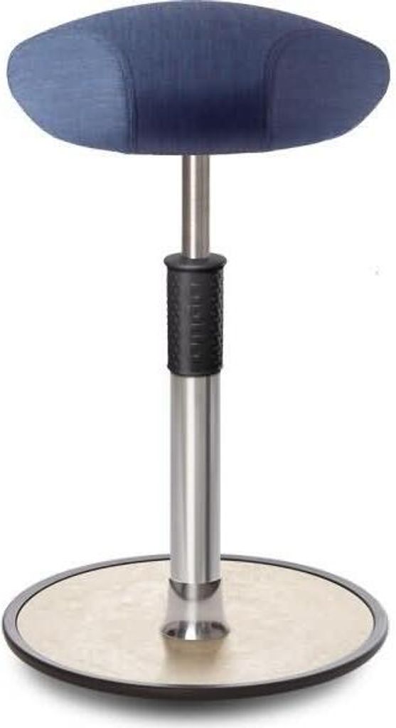 Sitz- Stehhocker Free Tall Triangel kvadrat Remix Jeans chrom /cremeweiß.