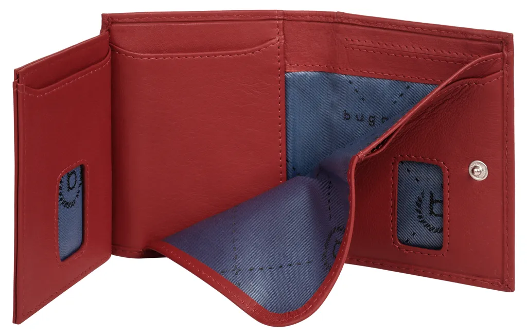bugatti Mini Wallet Secure Slim Zip : Portefeuille RFID et compact rouge - 13