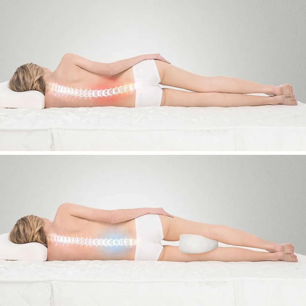 Oreiller de jambes à mémoire de forme et sangle ajustable blanche - 8