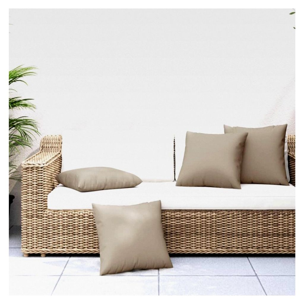 Sofakissen 4 Stück Taupe 40x40 cm Stoff für Wohnzimmer, Sofa, Schlafzimmer