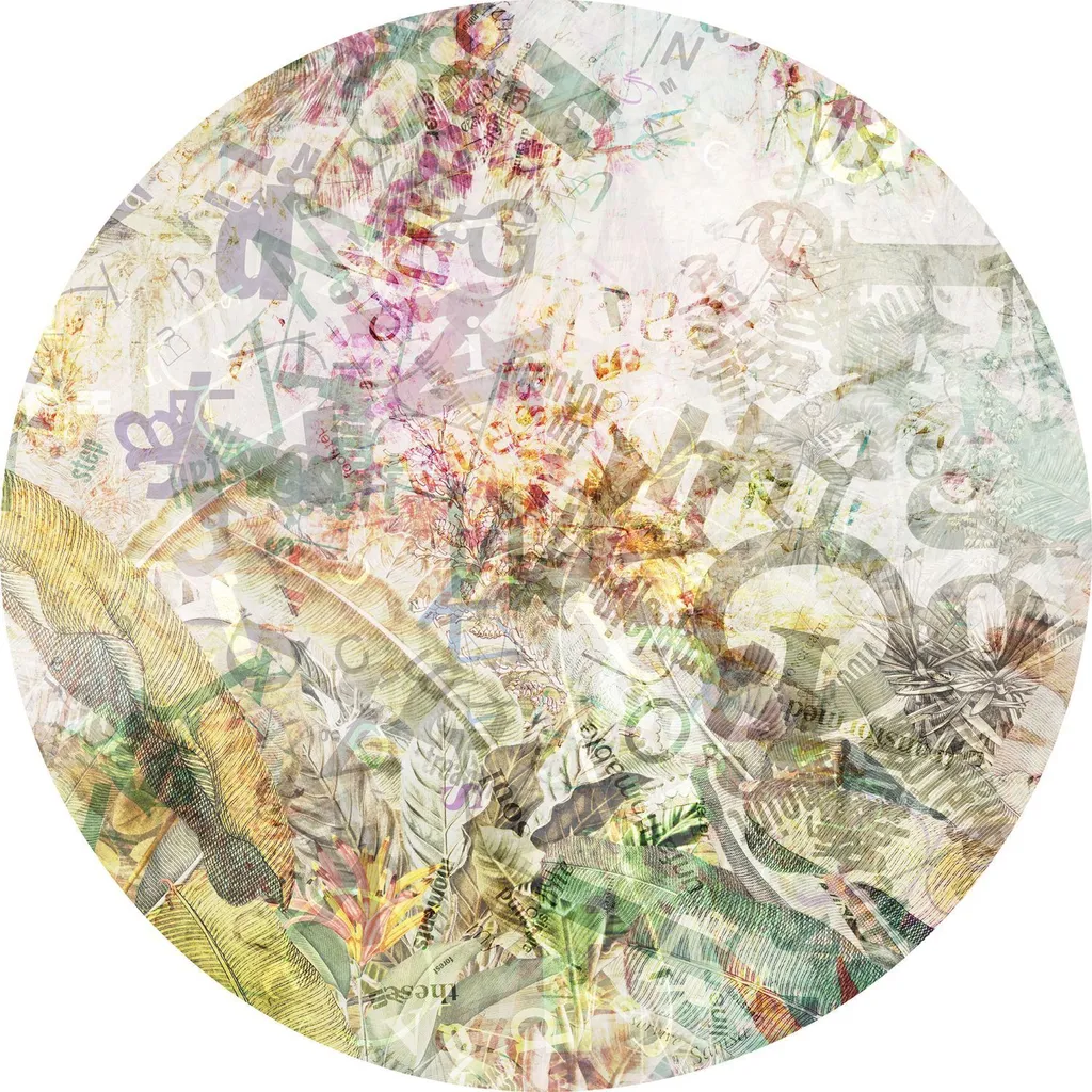 Sanders & Sanders Fotomurale Cerchio Foglie 125cm - Home Decor