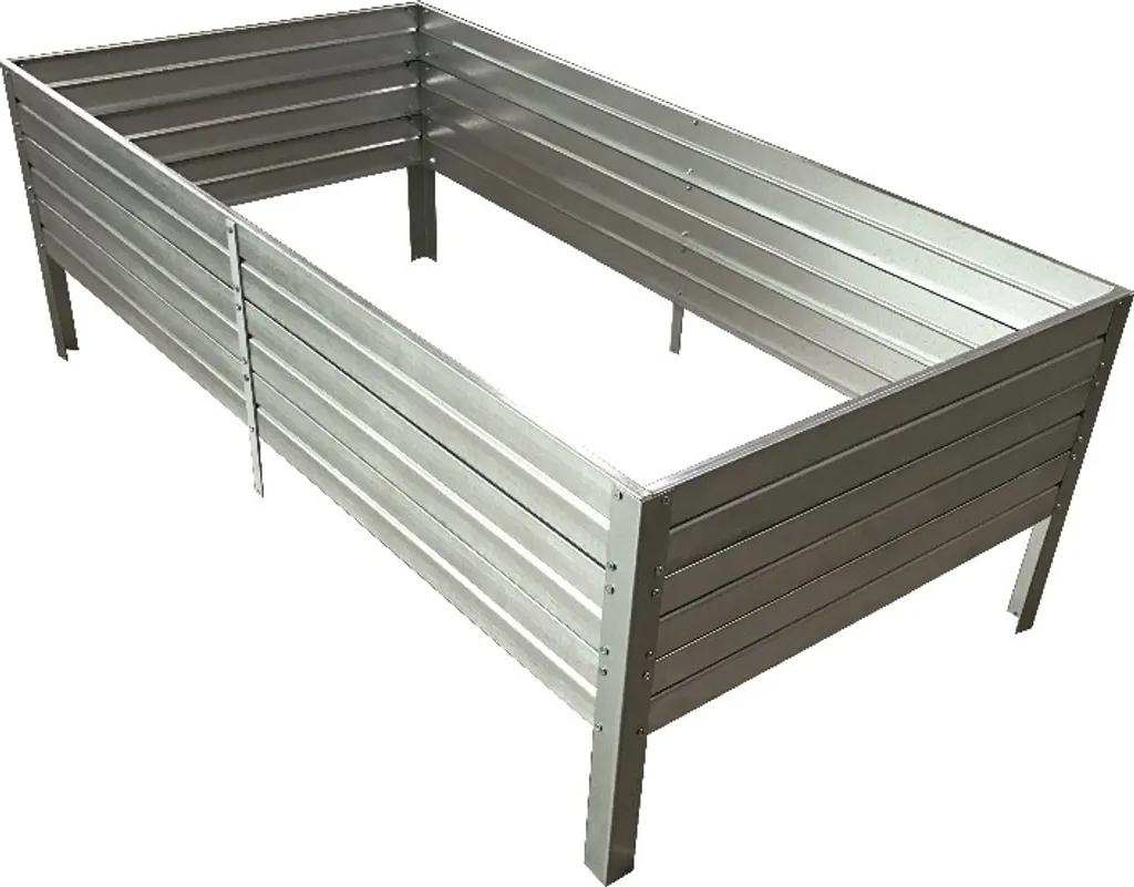 Bac de jardin surélevé en métal KLASIKA GARDEN 1500x750x300mm Argent