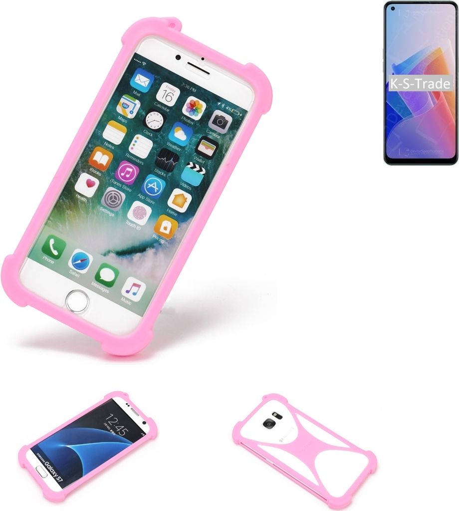 K-S-Trade Handy Hülle kompatibel mit Oppo Reno7 Z 5G Schutz Hülle Bumper Silikon Schutz Hülle Cover Case Silikoncase Silikonbumper TPU Softcase