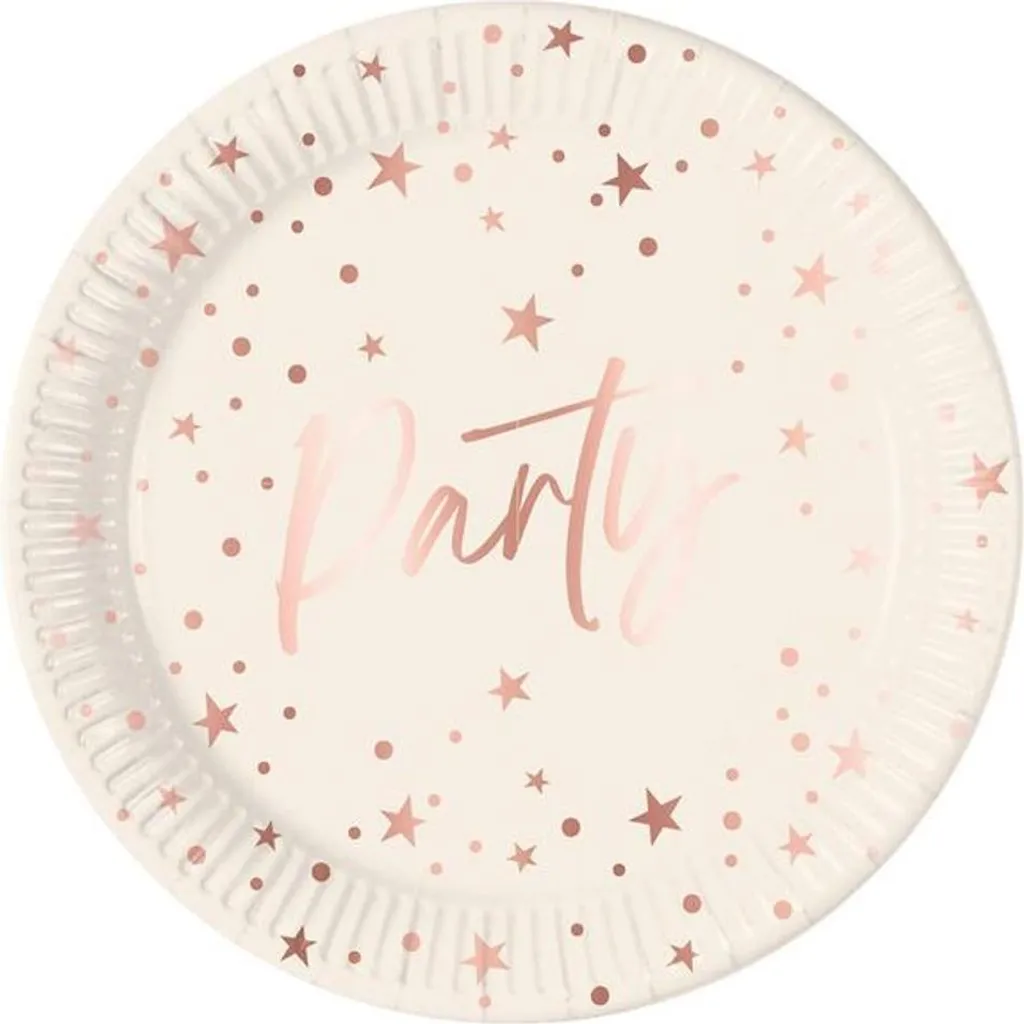 Assiettes de Fête de 23 cm pour Pique-Nique et Réception - Pack de 8