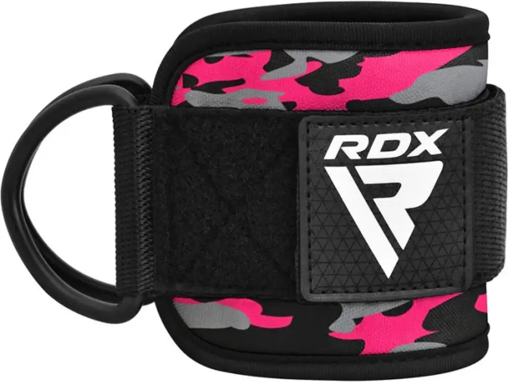 Sangles de Cheville Musculation Rose RDX A4 pour Poulie Basse Paire