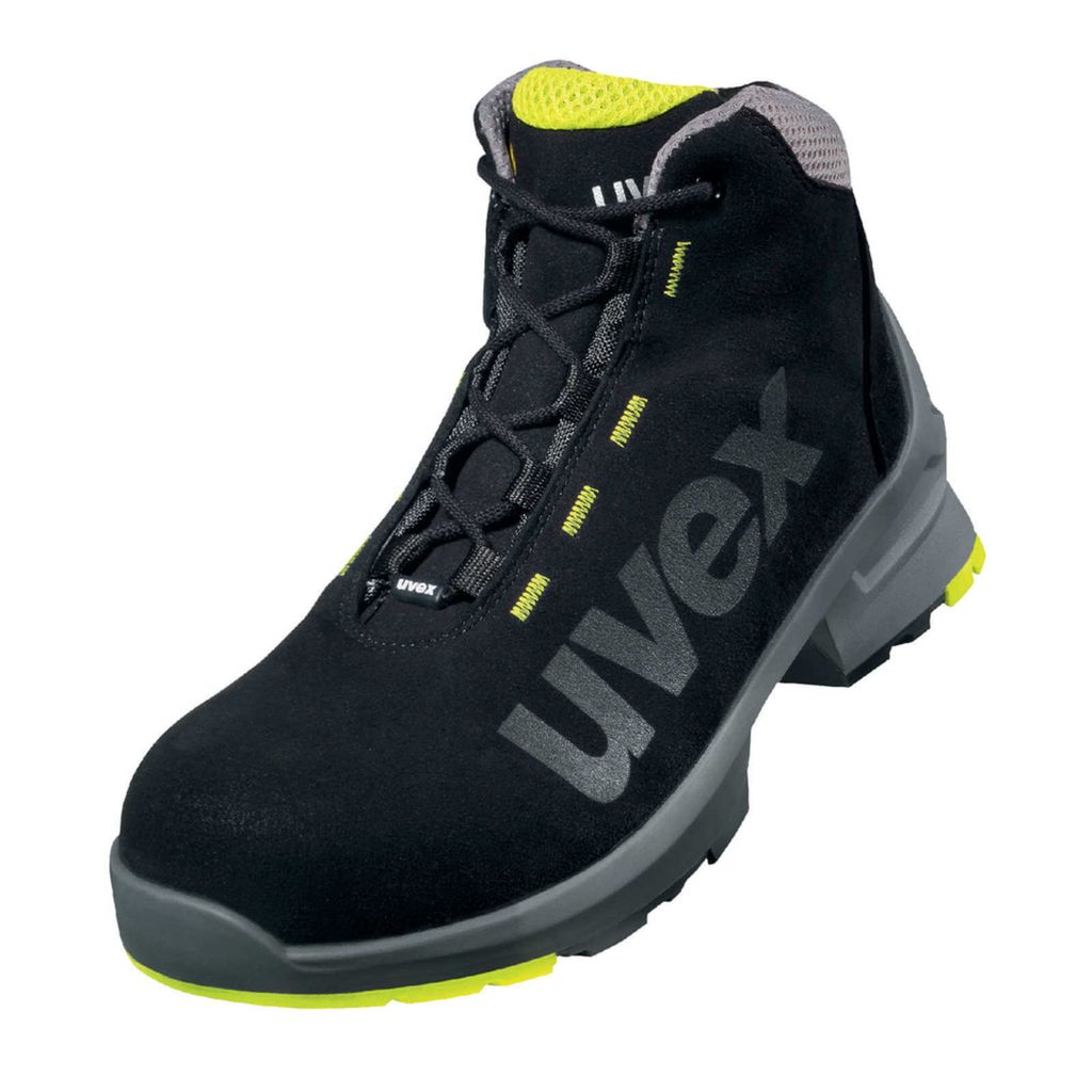 uvex 1 Stiefel S2 schwarz, gelb Weite 11 Gr. 46