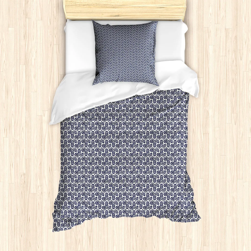 Set Copripiumino ABAKUHAUS Singolo 135x200 Floreale Antiacaro Viola