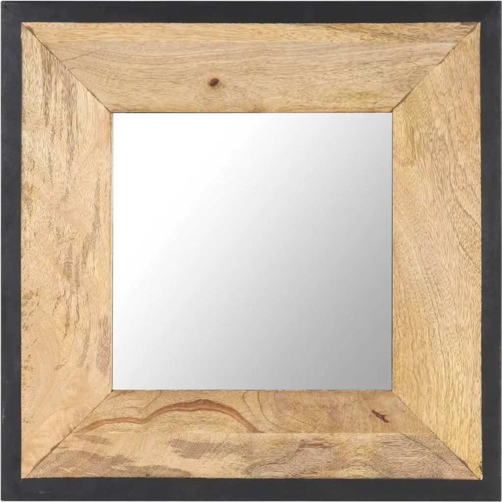 Specchio 50x50 cm in legno massiccio di mango