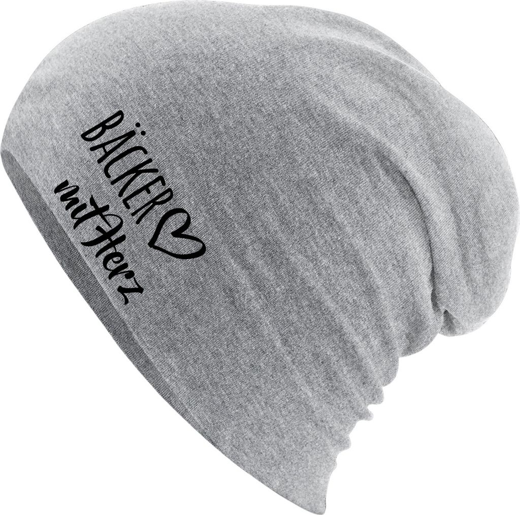 Huuraa Beanie Bäcker mit Herz Heather Grey One Size Produktbild 