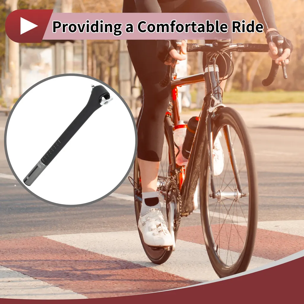 Tige de selle vélo carbone 27.2mm idéale pour sorties longues et VTT