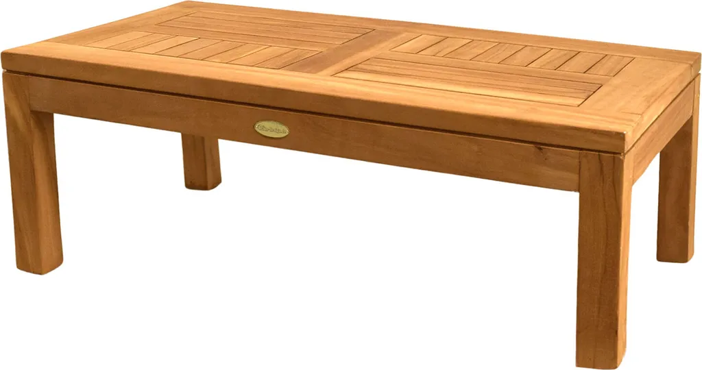 Table basse Teako Design Novara en teck massif rectangulaire 120cm