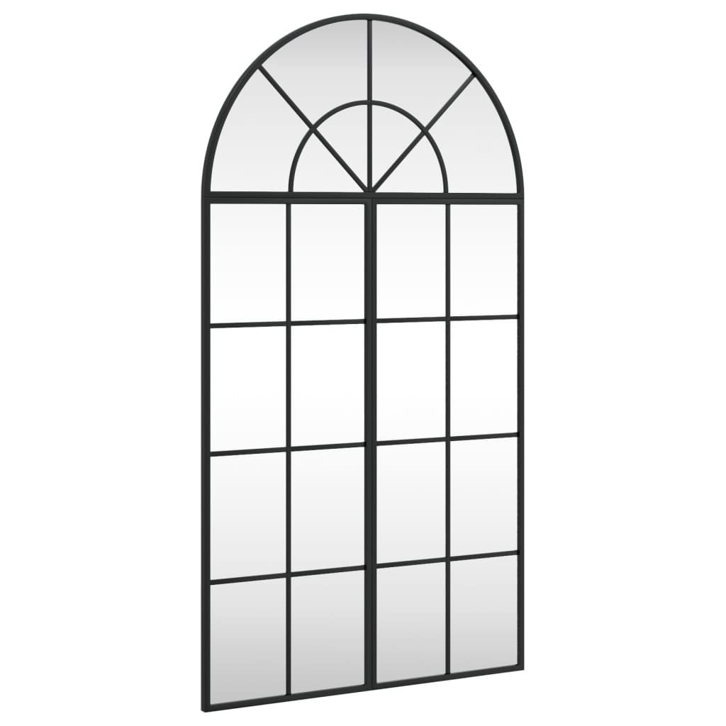 Möbel Wandspiegel Schwarz 60x110 cm Gewölbt Eisen - Wandspiegel CLORIS6078611