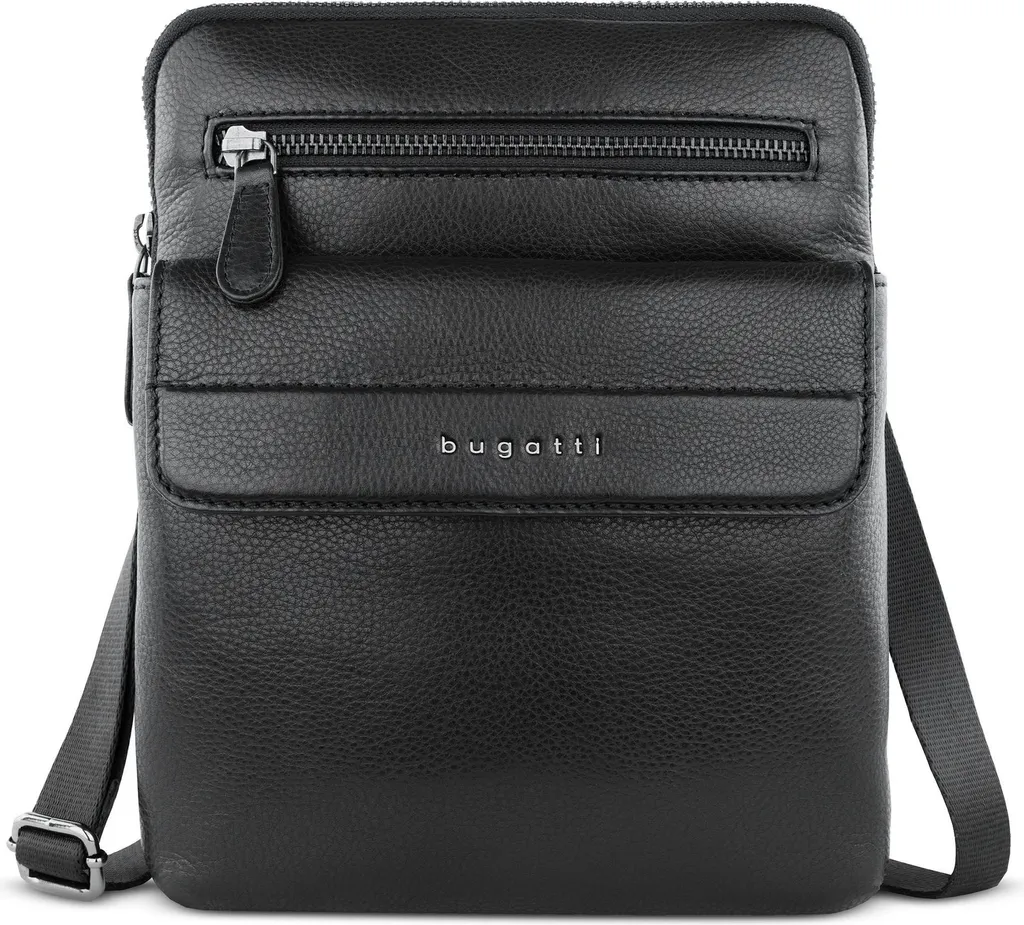 Borsa a Tracolla Bugatti Nome Nera - Accessorio Uomo Business Pelle