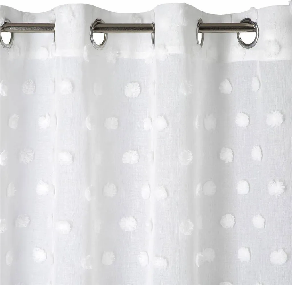 Rideau Douche Anti-Eclaboussure Blanc 140x250 cm Clova D91 Stella Sol Sec