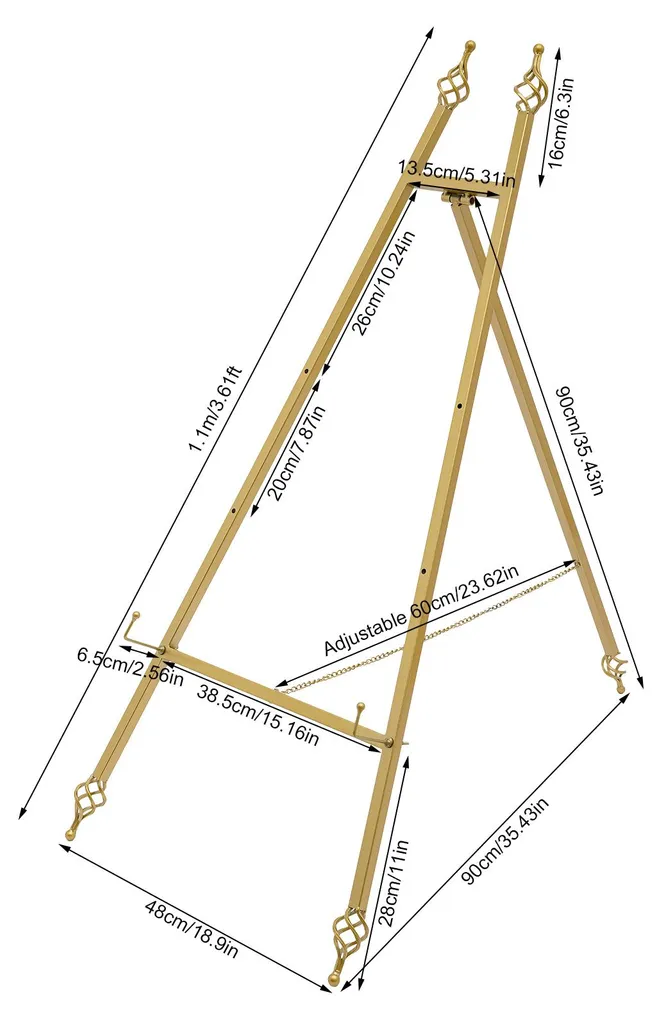 Présentoir publicitaire sur pied à 6 niveaux, structure acier jaune 10kg
