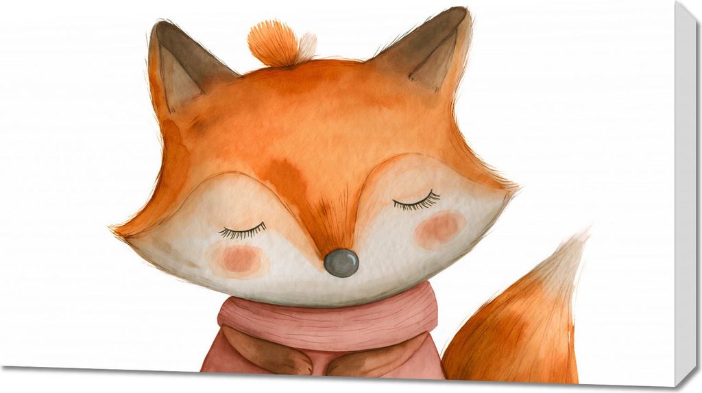 Bild 90x50cm Charmanter Fuchs