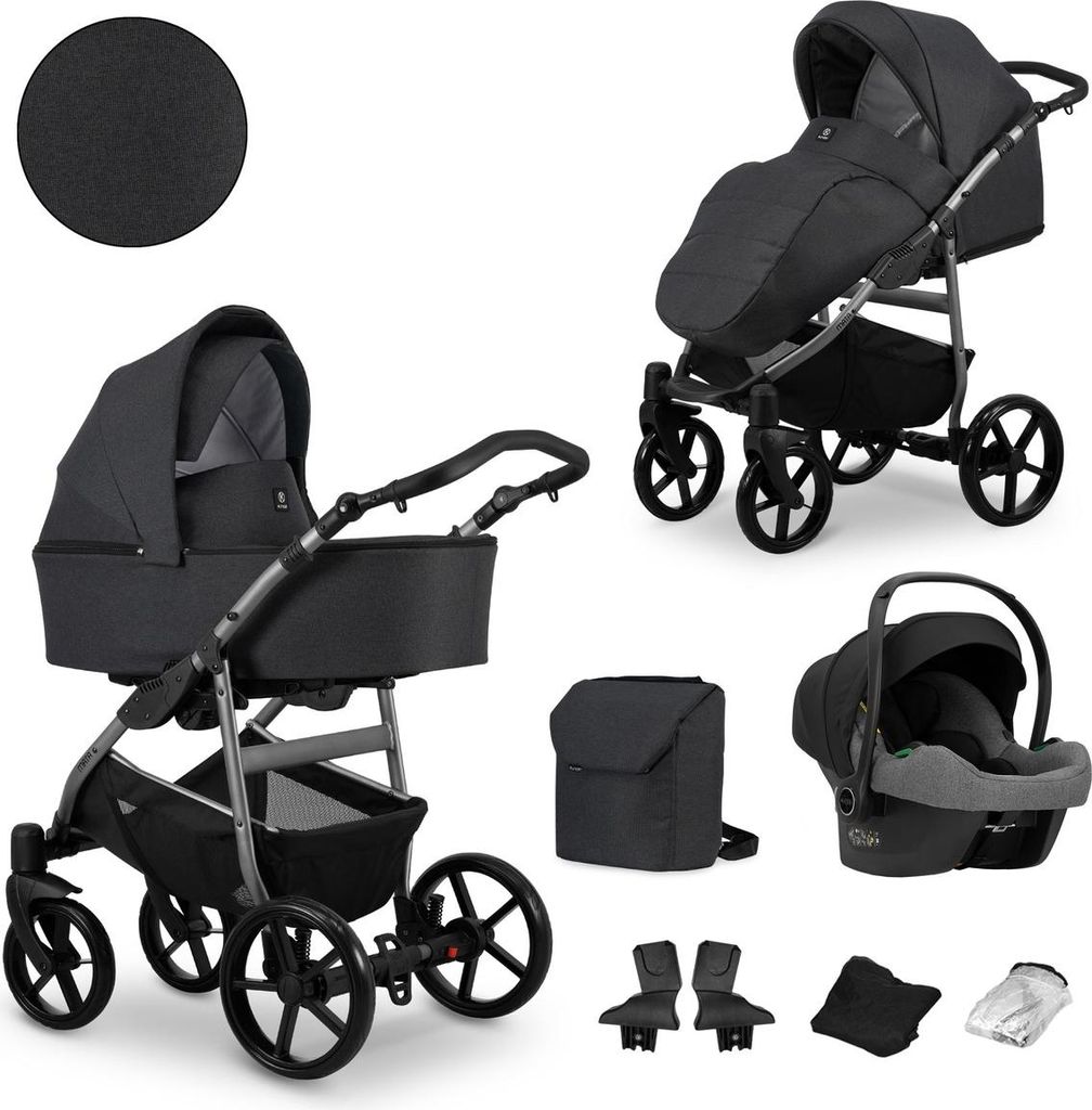 Carrozzina Kunert 3in1 MATA antracite/grafite con Immagine del prodotto 