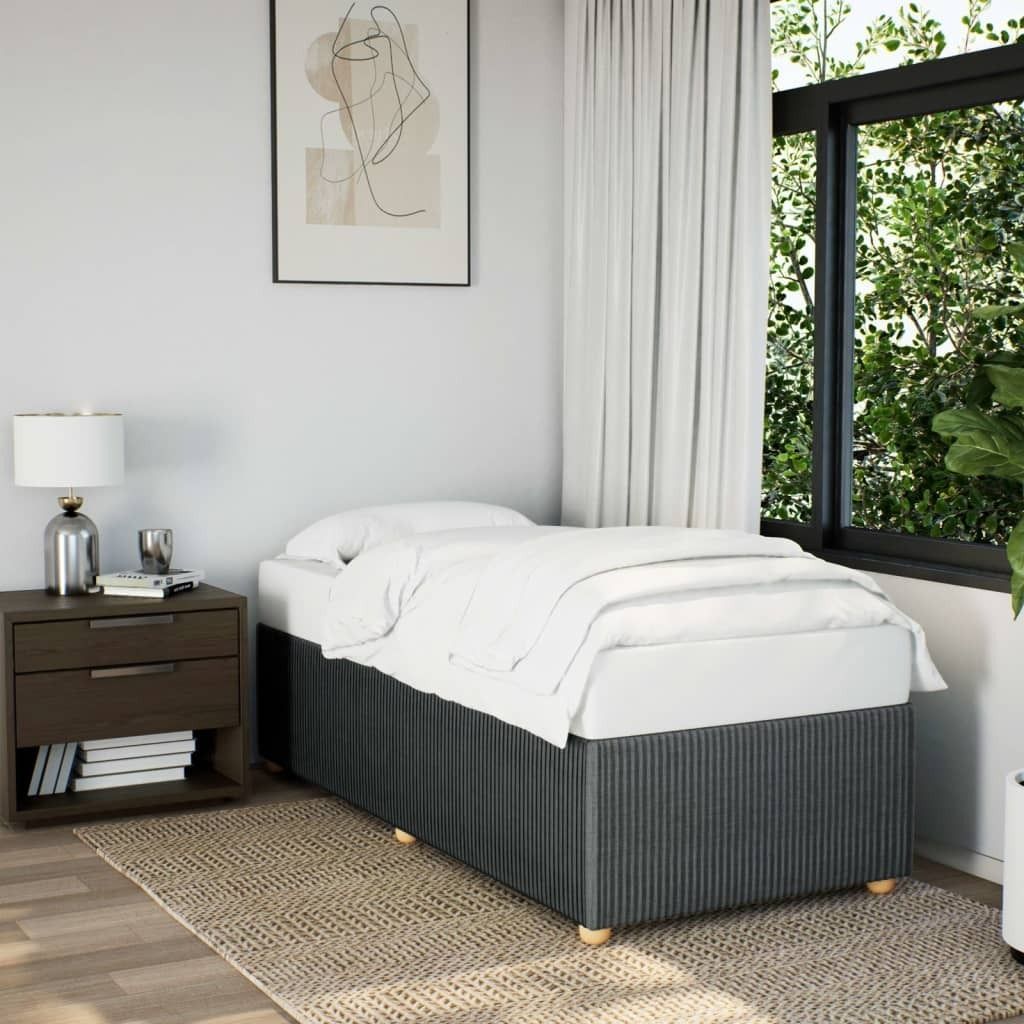 Maison Exclusive - Bettgestell ohne Matratze Dunkelgrau 80x200 cm Stoff