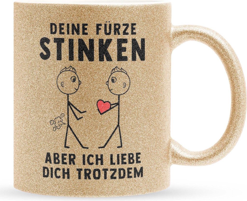 22Feels Glitzertasse Gold Schwuler Mann Geschenk Valentinstag Jahrestag Geburtstag Weihnachten Homosexuelle Ehe Gay Pride Month Queer LGBT Kaffeeta...