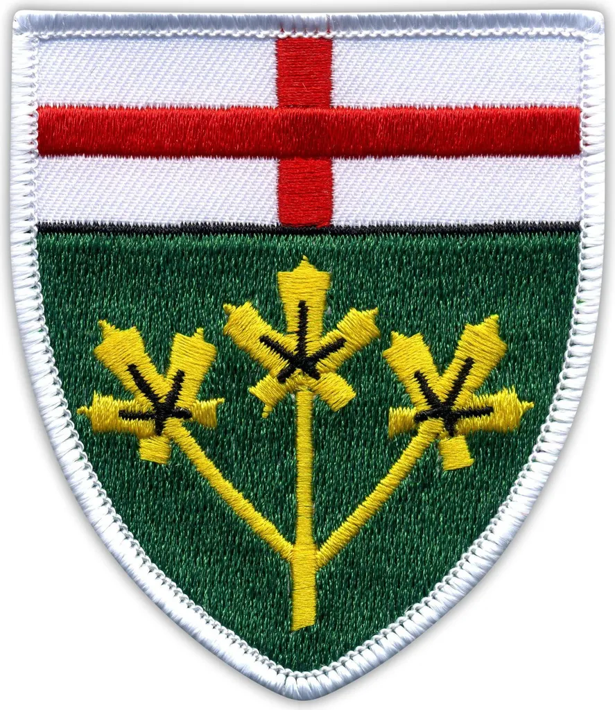 Patch Magnétique Armoiries Ontario pour Tableau Métal et Décoration