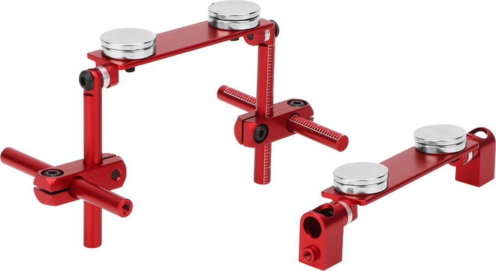Aluminium Magnetic Stealth Invisible Body Shell Mount -Kit für HSP 1/10 RC Racing Car (rot)