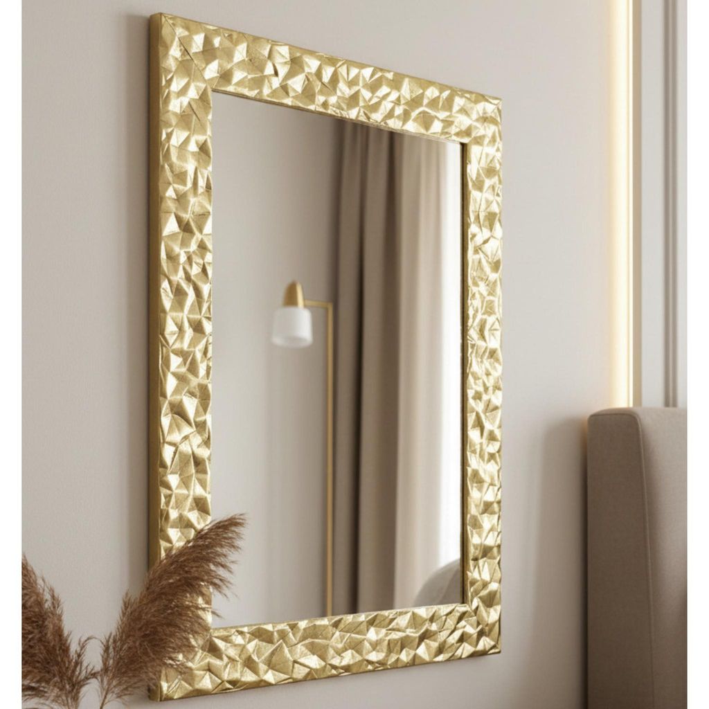 MO.WA Wandspiegel Spiegel Blattgold 72x95 cm gold Produktbild 
