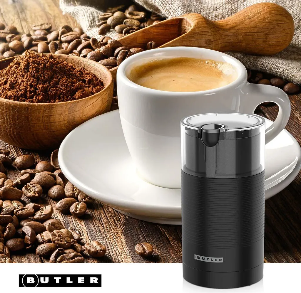 Macinacaffè Design Nero 150W - Capacità 70g - Lama Acciaio Inox per Cucina - 2