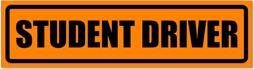 Kiwistar - Autoaufkleber - Orange - Schwarz - 20 x 5,3 cm - Student Driver invertiert - Hinweis Aufkleber Sticker für Auto, Kfz, Fahrrad, PKW, LKW