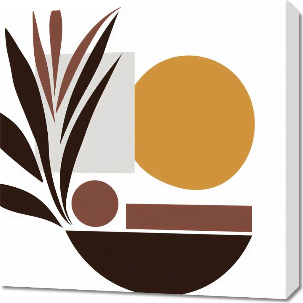 Bild 60x60cm Pflanzenstilisierung