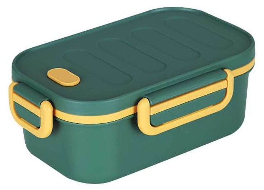 Kleine Lunchbox für Erwachsene mit Fächern, 1000 ml, auslaufsicher, für Männer und Frauen, 2-stöckige Frühstücksbox/Snackbox/Bento-Box (grün)