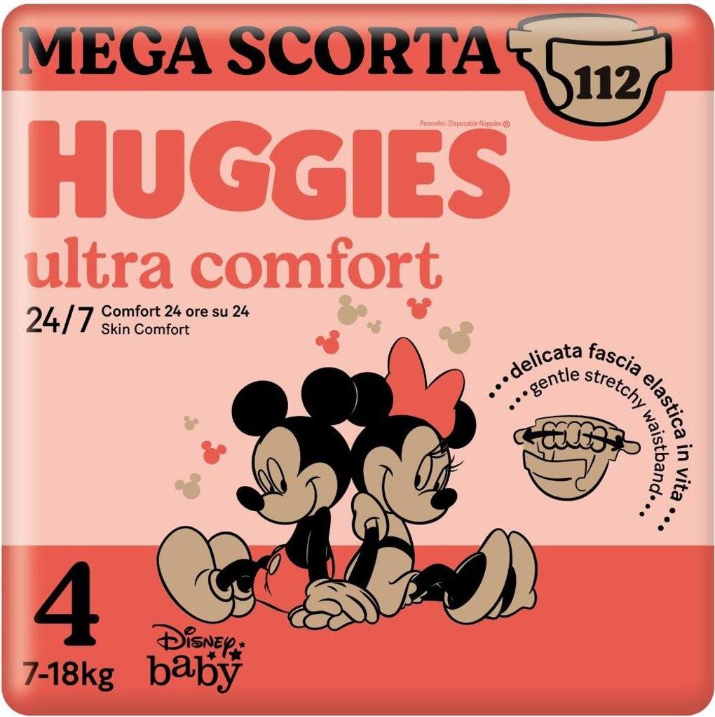 Huggies Ultra Comfort Mega Pack Größe 4 112 Windeln Mickey Produktbild 
