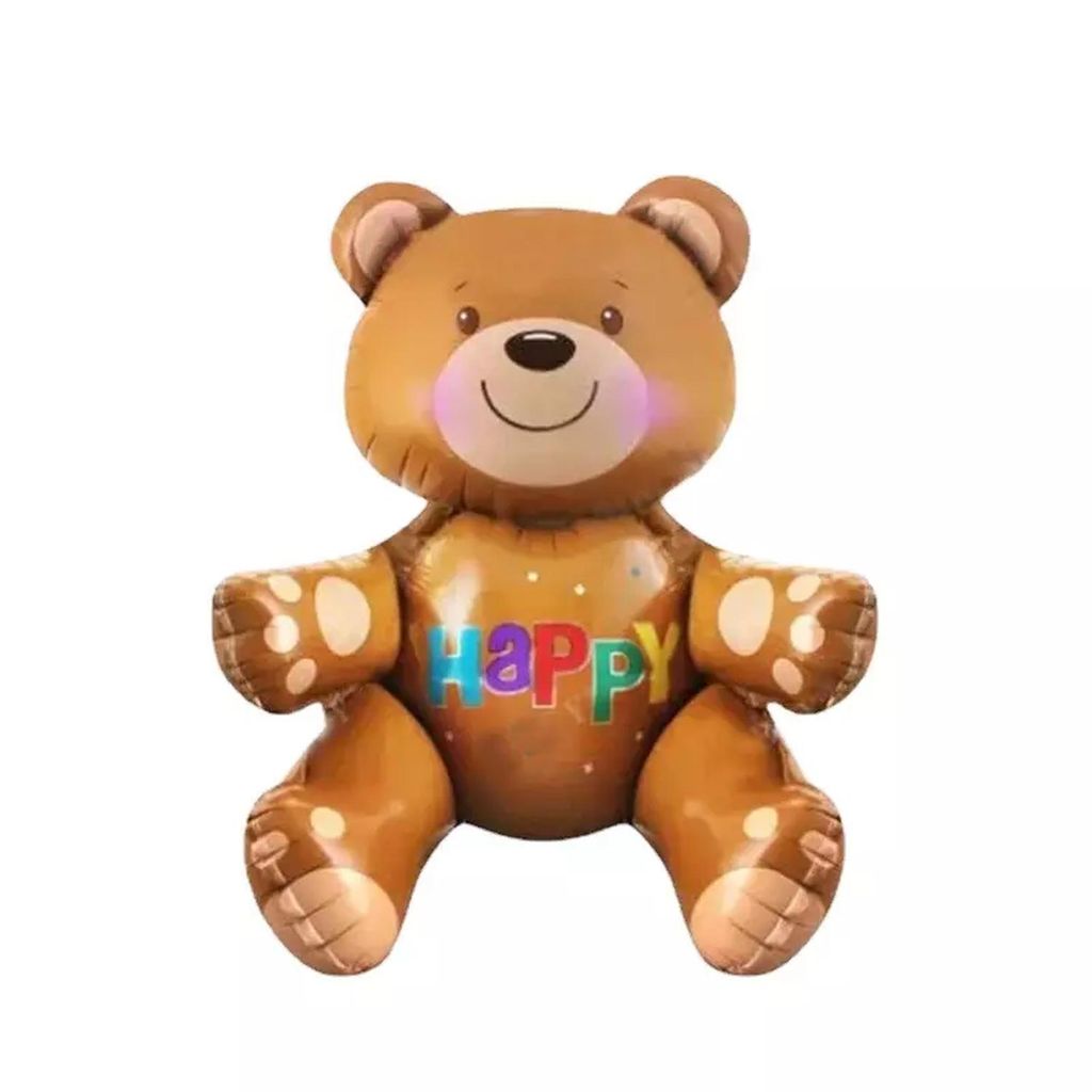 Folienballon Baby Bär 3D, Happy ca. 77 x 70 cm Produktbild 