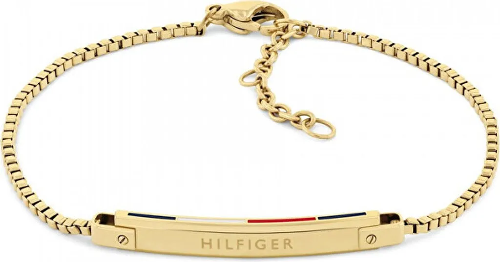 Tommy Hilfiger 2780953 Linear Bracelet: Oro 23K Minimal per il tuo polso