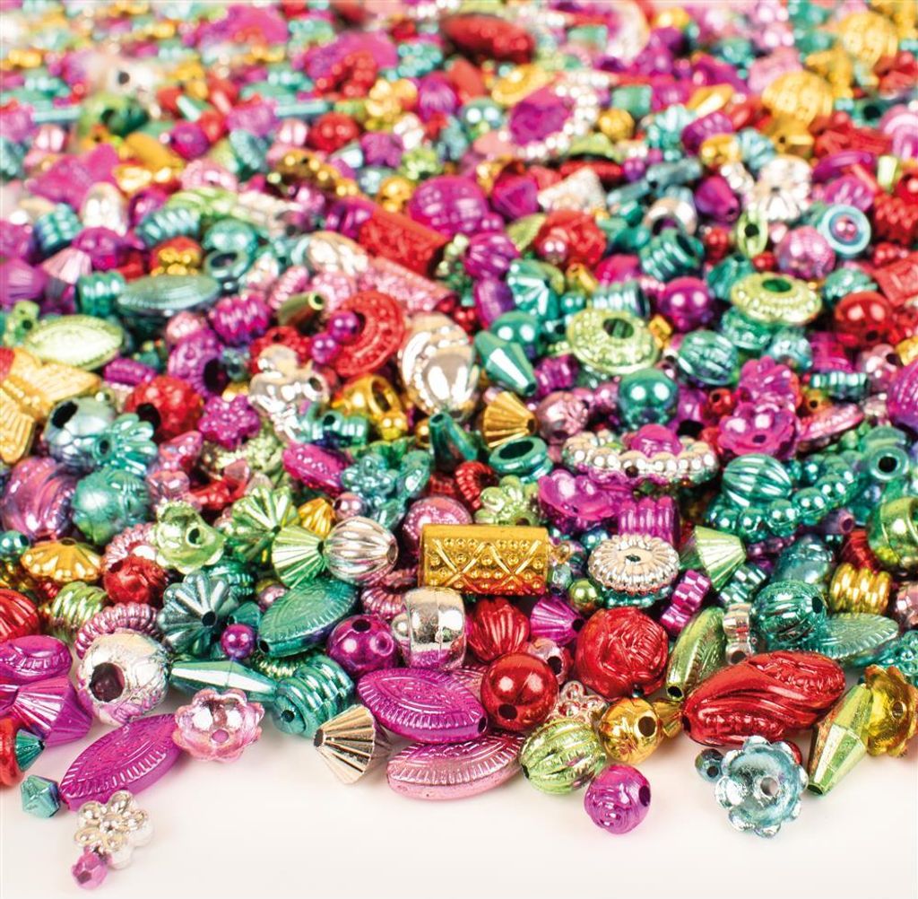 Perlen metallic, ca. 2.500 Stück