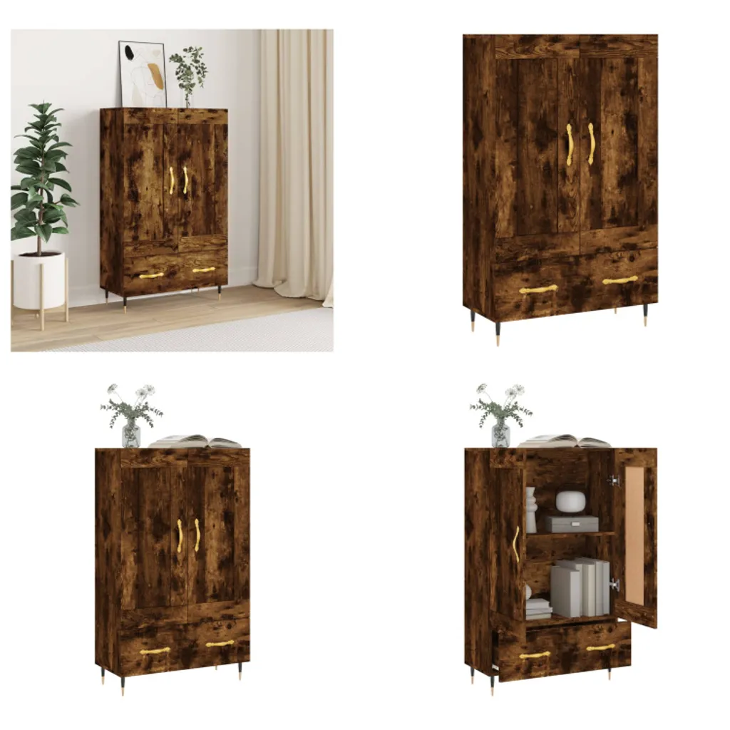 Armadio Credenza vidaXL Rovere Affumicato | Organizza con Stile