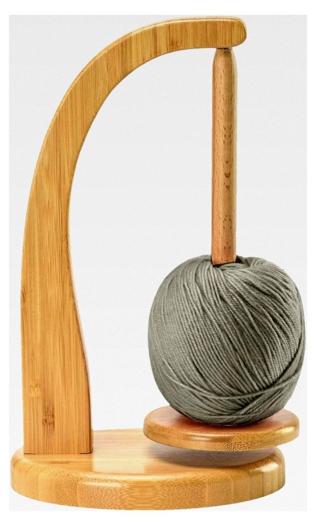 Wollabwickler, Rotierender Magnetischer Wollknäuelhalter aus Holz für Häkel- und Strickzubehör