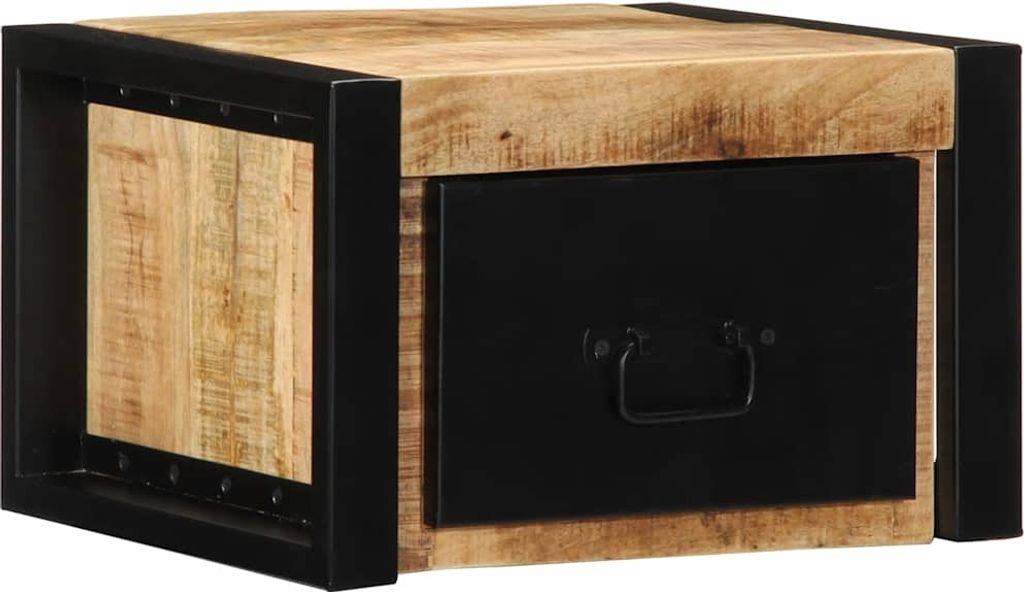 Möbel Nachttische 2 Stk. 40x35x25 cm Raues Mango-Massivholz - Nachttische & -schränke 4015947