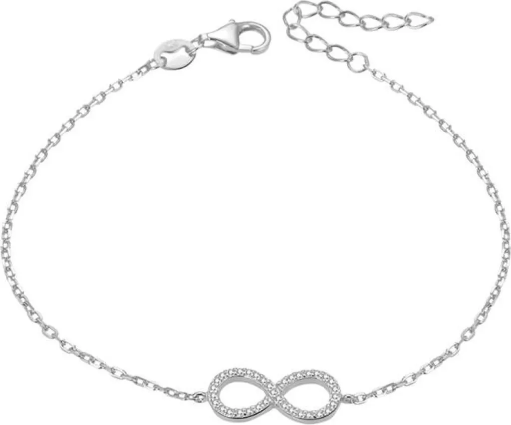 Bracelet cristaux AGB483/20 en argent véritable : Éclat pur et chic