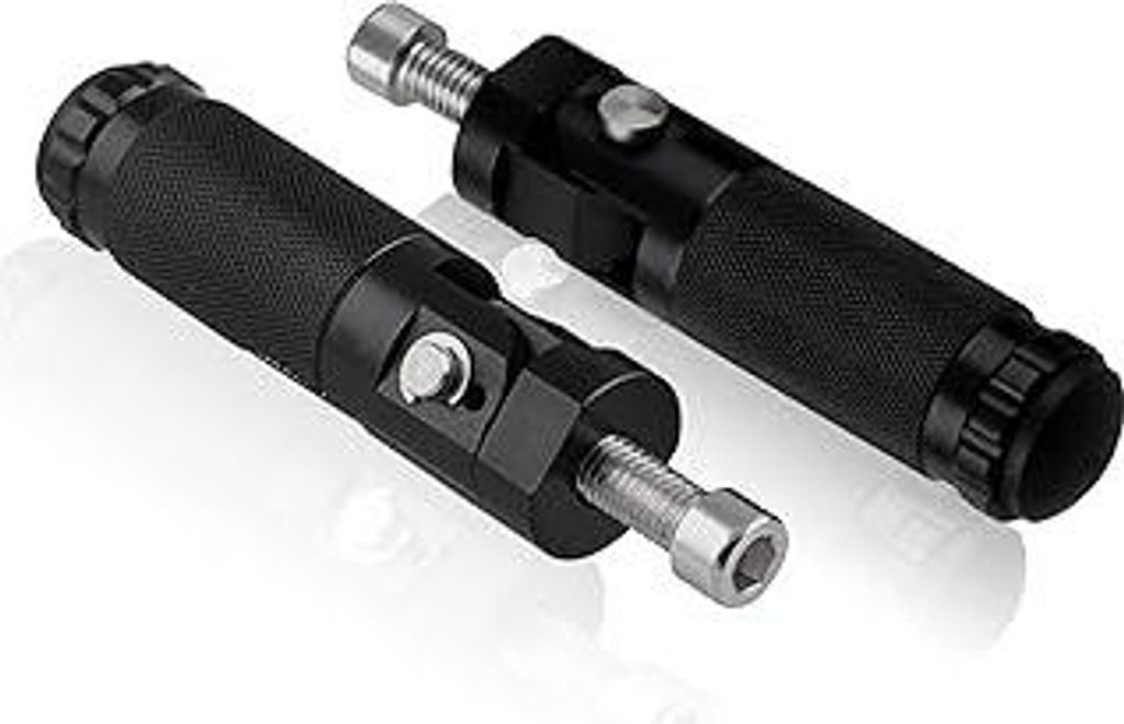 Motorrad Fußrasten, Aluminium, Schwarz, Universelle Passform, Hinter, Kompatibel Mit 8 mm Schloss, 1 Paar Fußrasten Motorrad