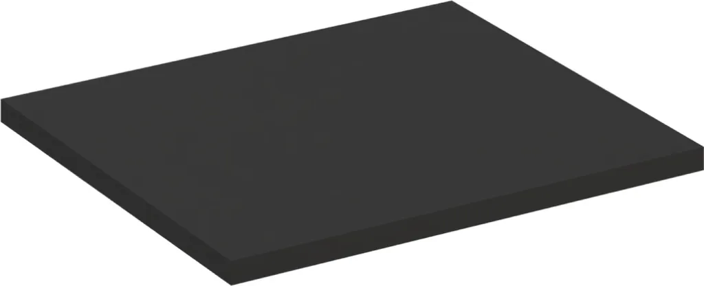 Plan de travail pour petite salle de bain 60 cm noir mat moderne