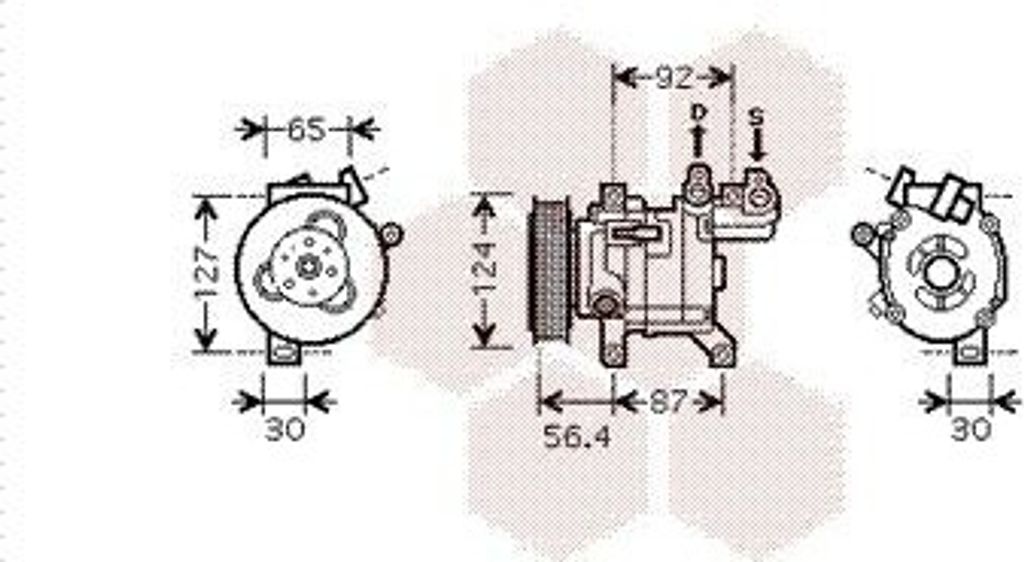 VAN WEZEL 4000K318 - OE 883100H020 Klimakompressor für C1 (PM, PN), Aygo (B1)