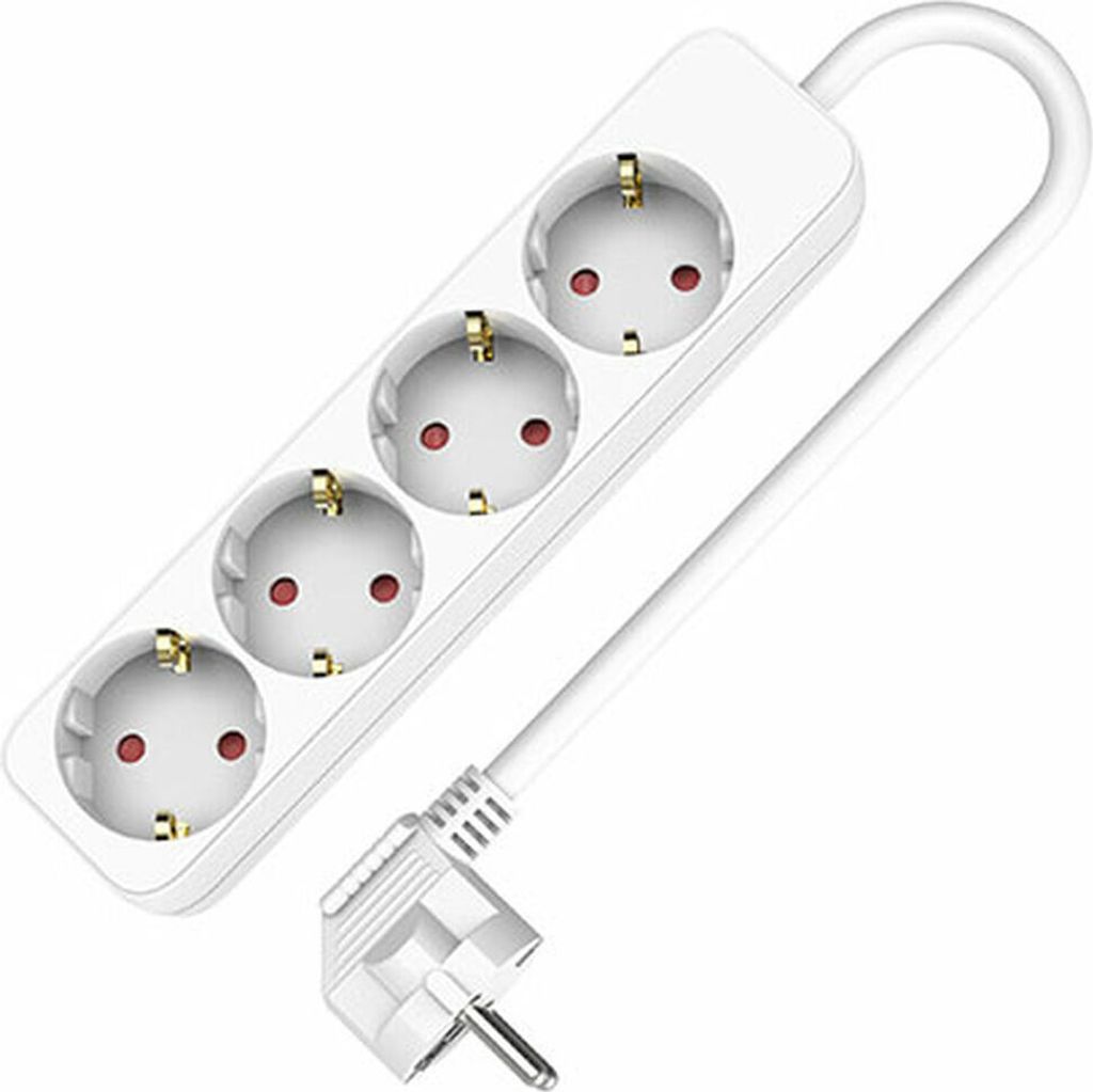 Steckdosenleiste mit 4 Steckdosen ohne Schalter TM Electron (1,5 m)