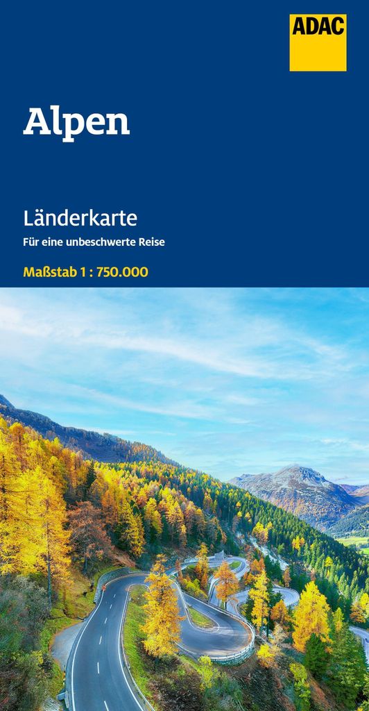 ADAC Länderkarte Alpen 1:750.000 Produktbild 