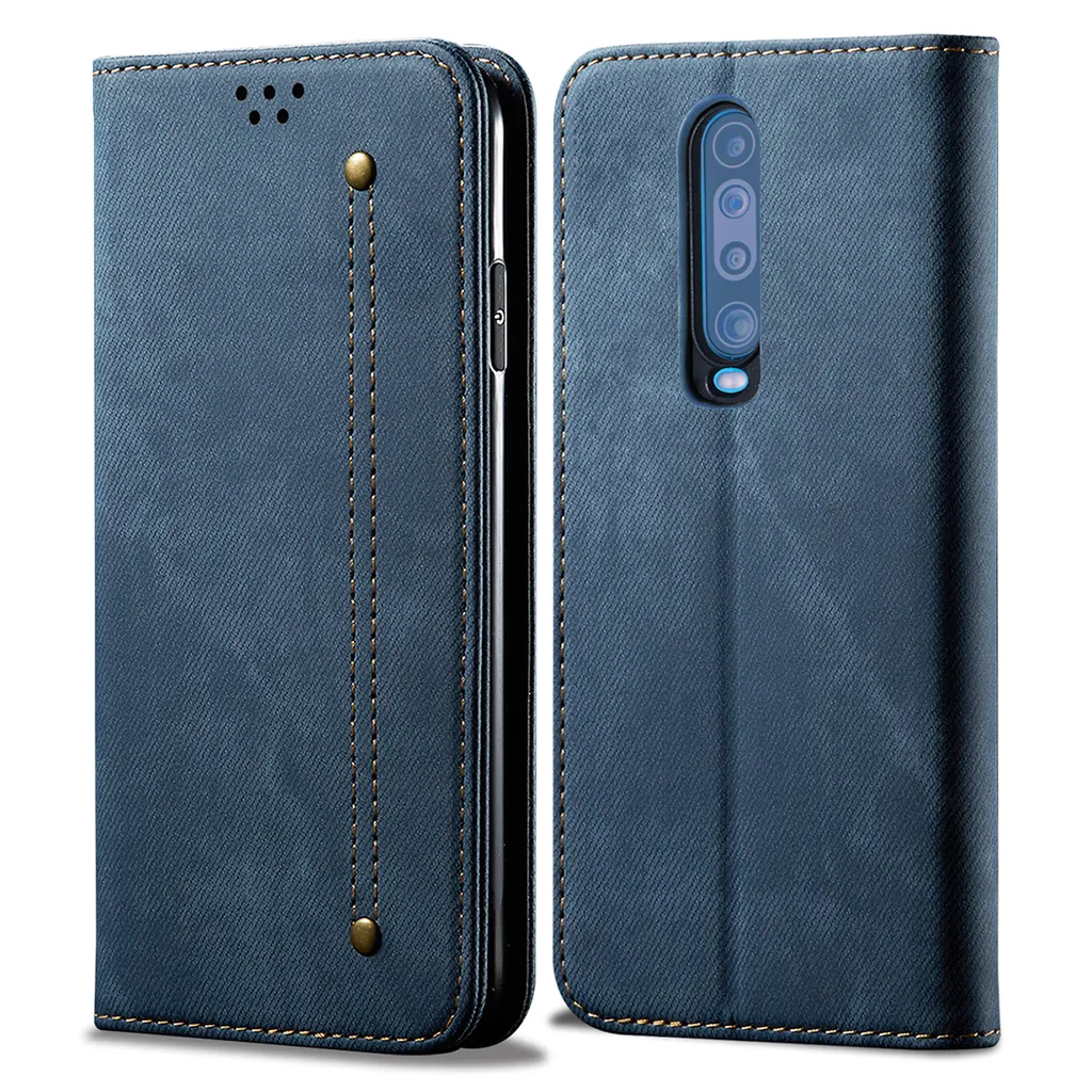 Custodia Portafoglio Con Magnete Per Oneplus Nord N10 5G - Slot Carte E Supporto - Blu - 2