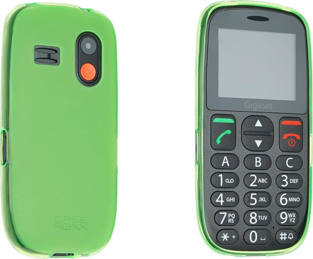 caseroxx Schutz-Hülle TPU-Hülle kompatibel mit Gigaset GL395, Gummi Handy Tasche grün