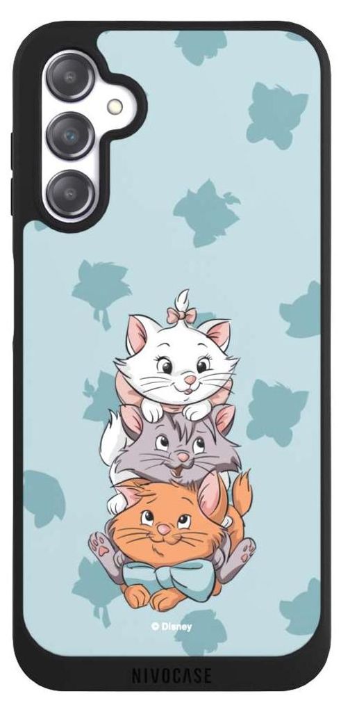 NIVOCASE Handyhülle für Samsung Galaxy A14 5G Hülle NIVOpure Case Schwarz Aristocats Disney Katze